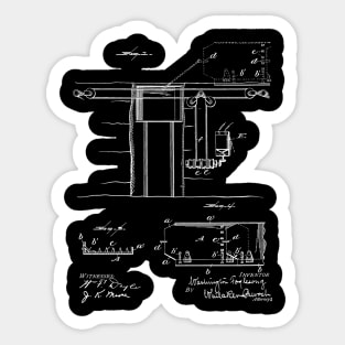 method of mining coal Vintage Patent Hand Drawing Sticker